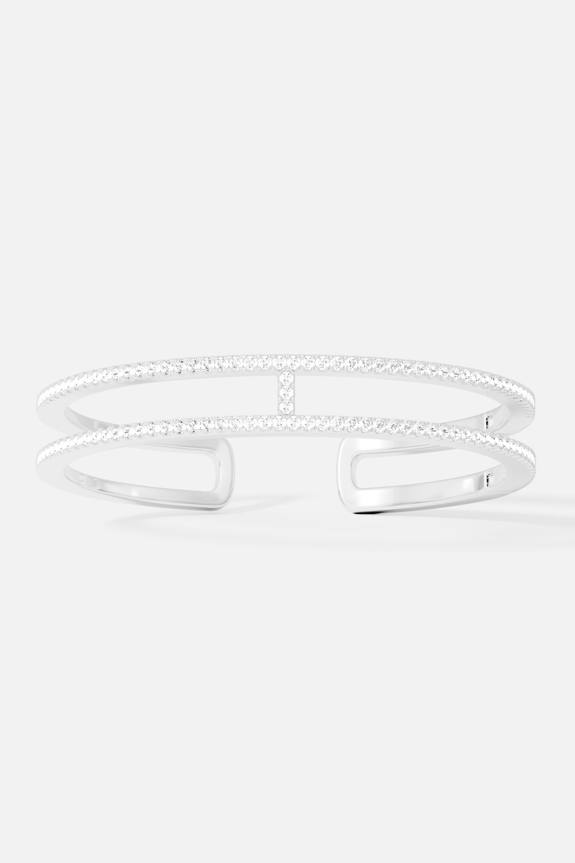 APM Monaco store DOUBLE MÉTÉORITES BRACELET - WHITE SILVER