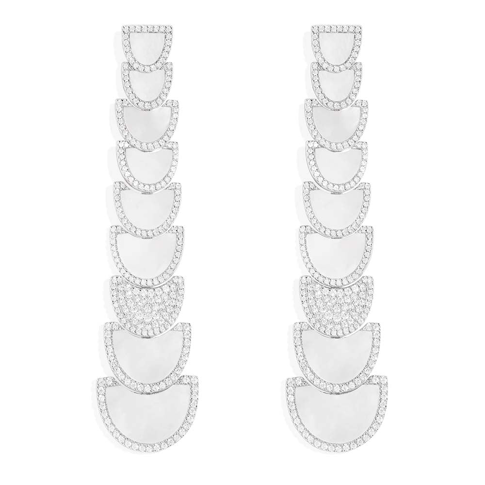 Long Half Moon Earrings with Nacre APM Monaco