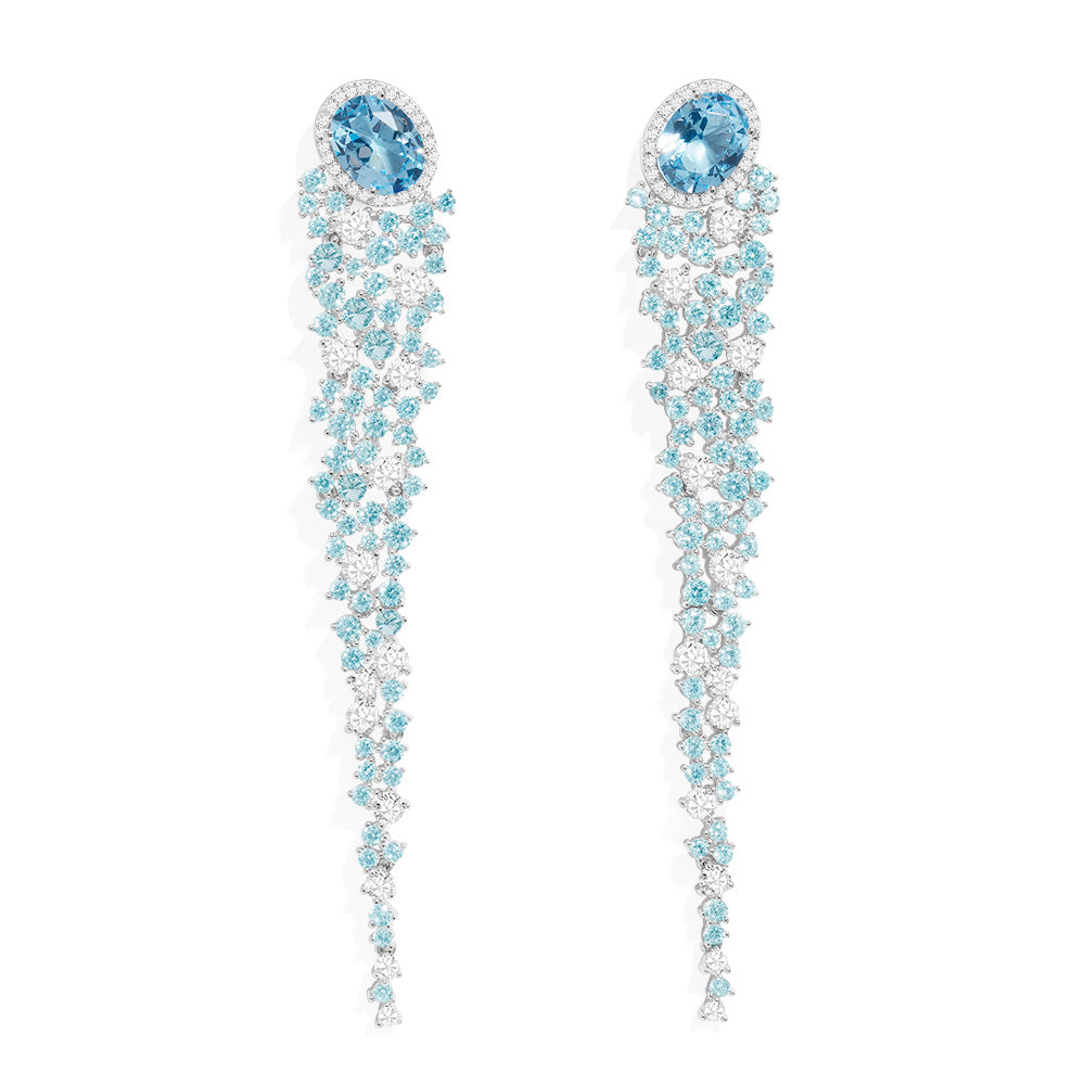 Long Lagoon Blue Drop Earrings APM Monaco