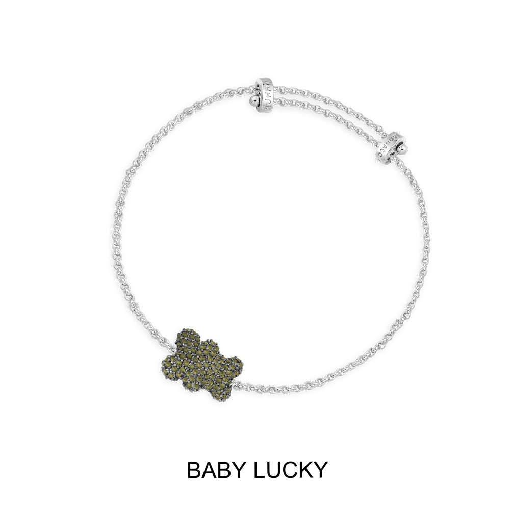 Baby Lucky Yummy Bear Adjustable Bracelet Silver APM Monaco