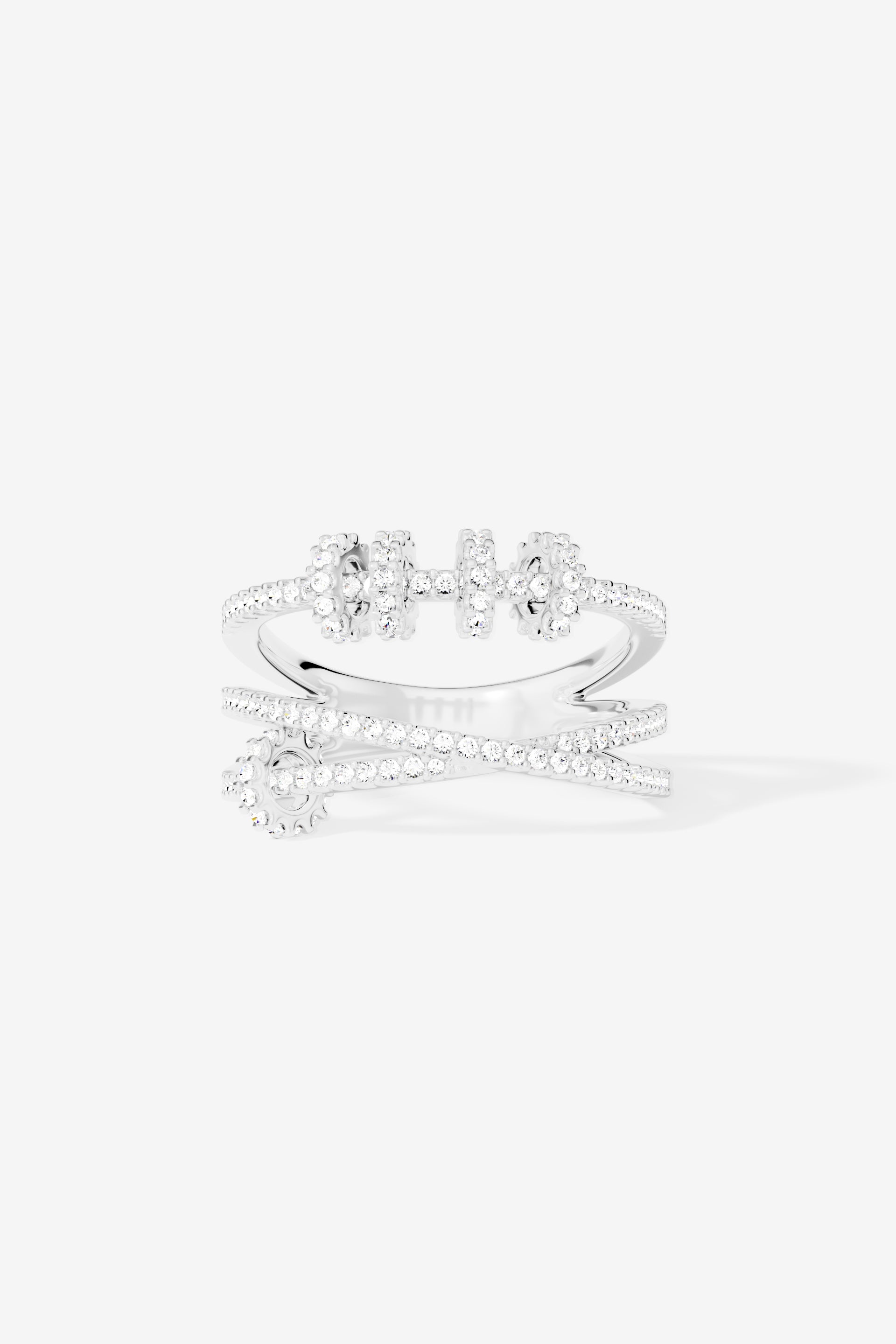 Anillo triple con aros deslizantes - plata