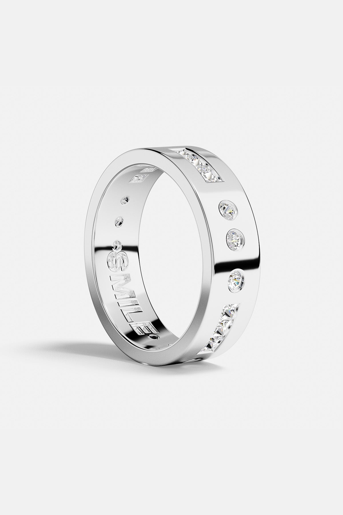 Ring SMILE mit Morsecode – Silber