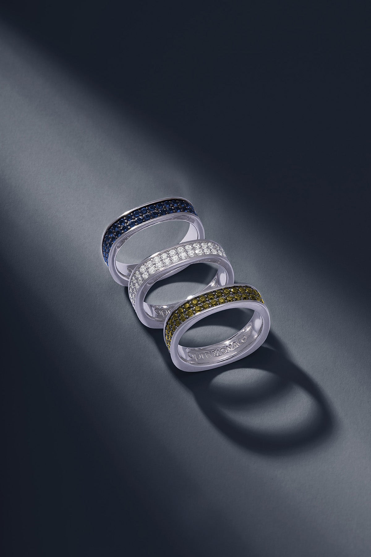 APM Monaco Chunky Blue Ring in Silver