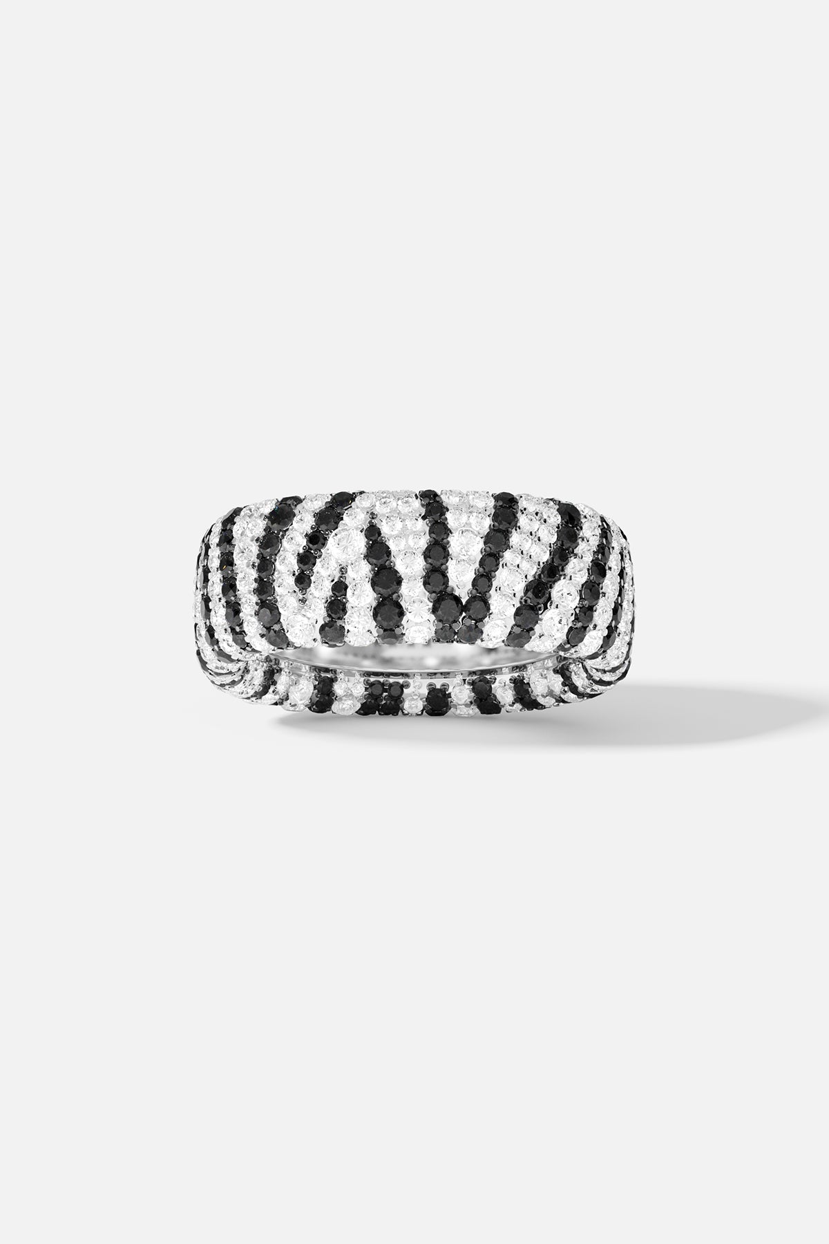 APM Monaco Chunky Zebra Ring in Silver