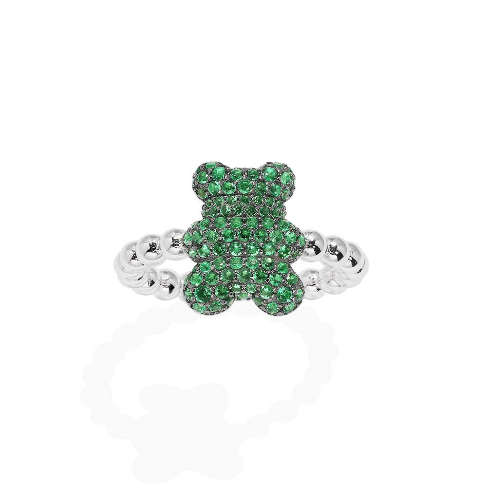 Baby Mint Yummy Bear Ring with Beads - APM Monaco