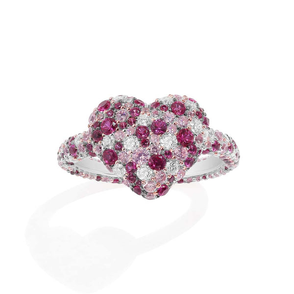 Fuchsia Heart Ring APM Monaco