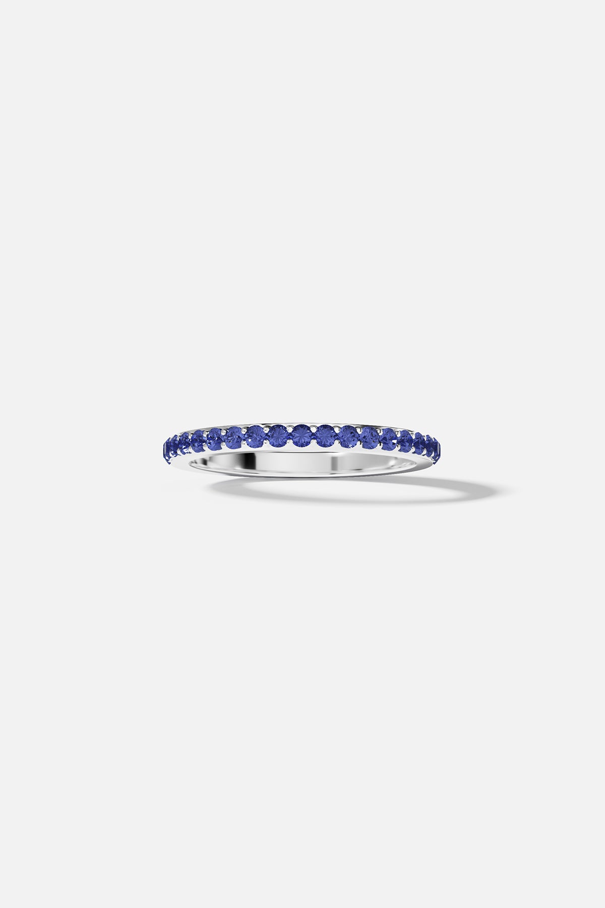 Linearer Pavé-Ring in Blau