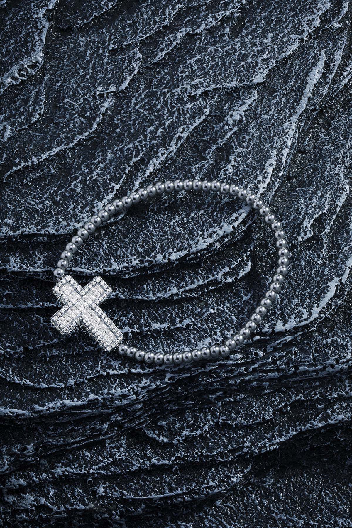 Cross Bracelet with beads - APM Monaco