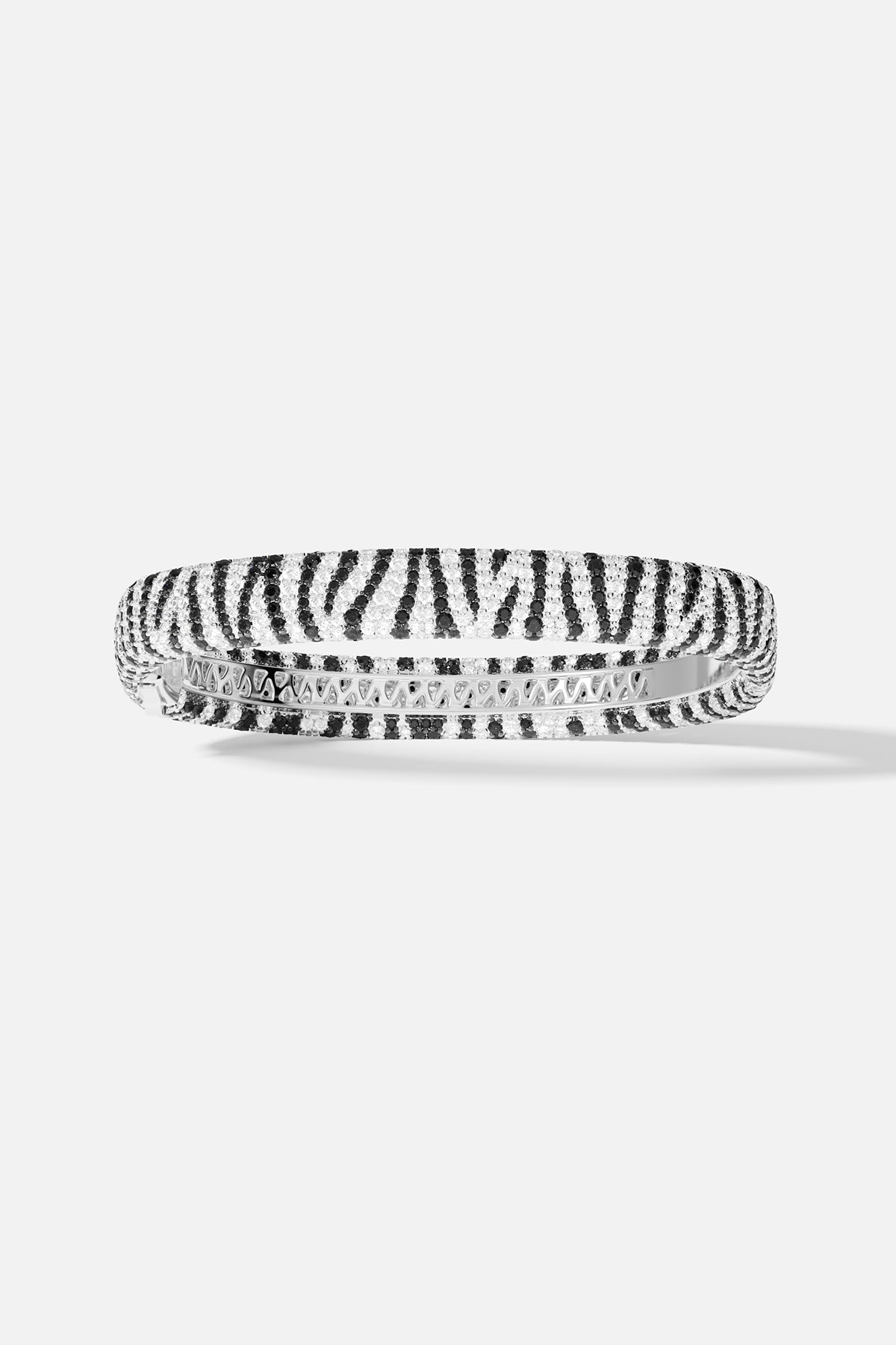 APM Monaco Zebra Bangle in Silver