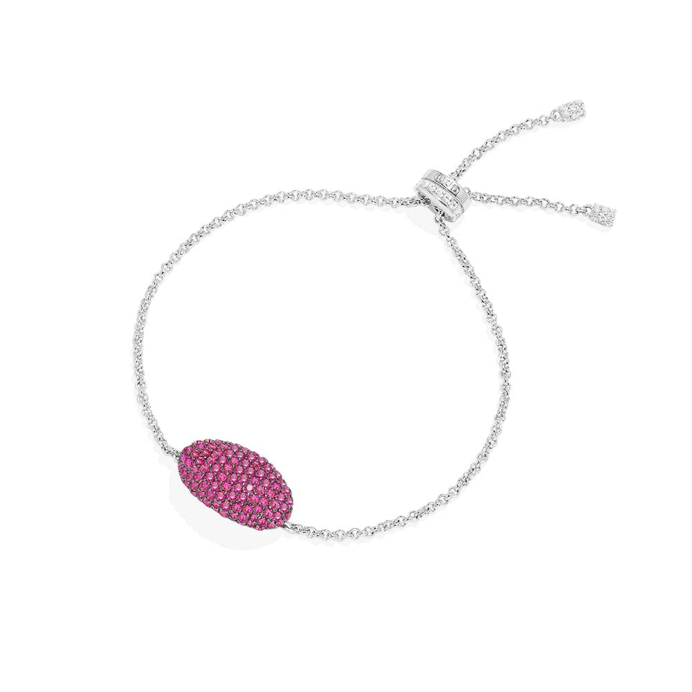 Fuchsia Oval Adjustable Bracelet - APM Monaco