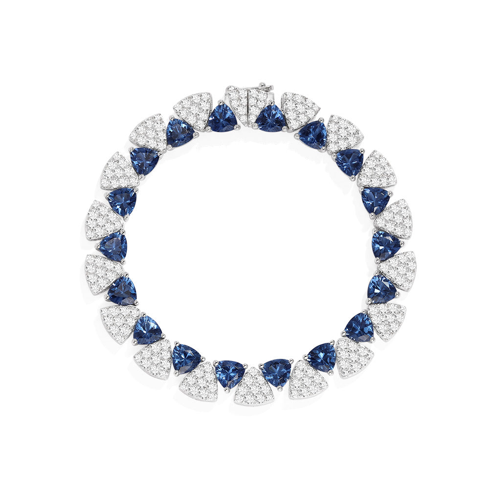 White & Blue Triangle Bracelet - APM Monaco