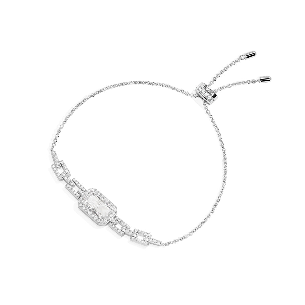 Pavé Rectangle Adjustable Chain Bracelet - APM Monaco