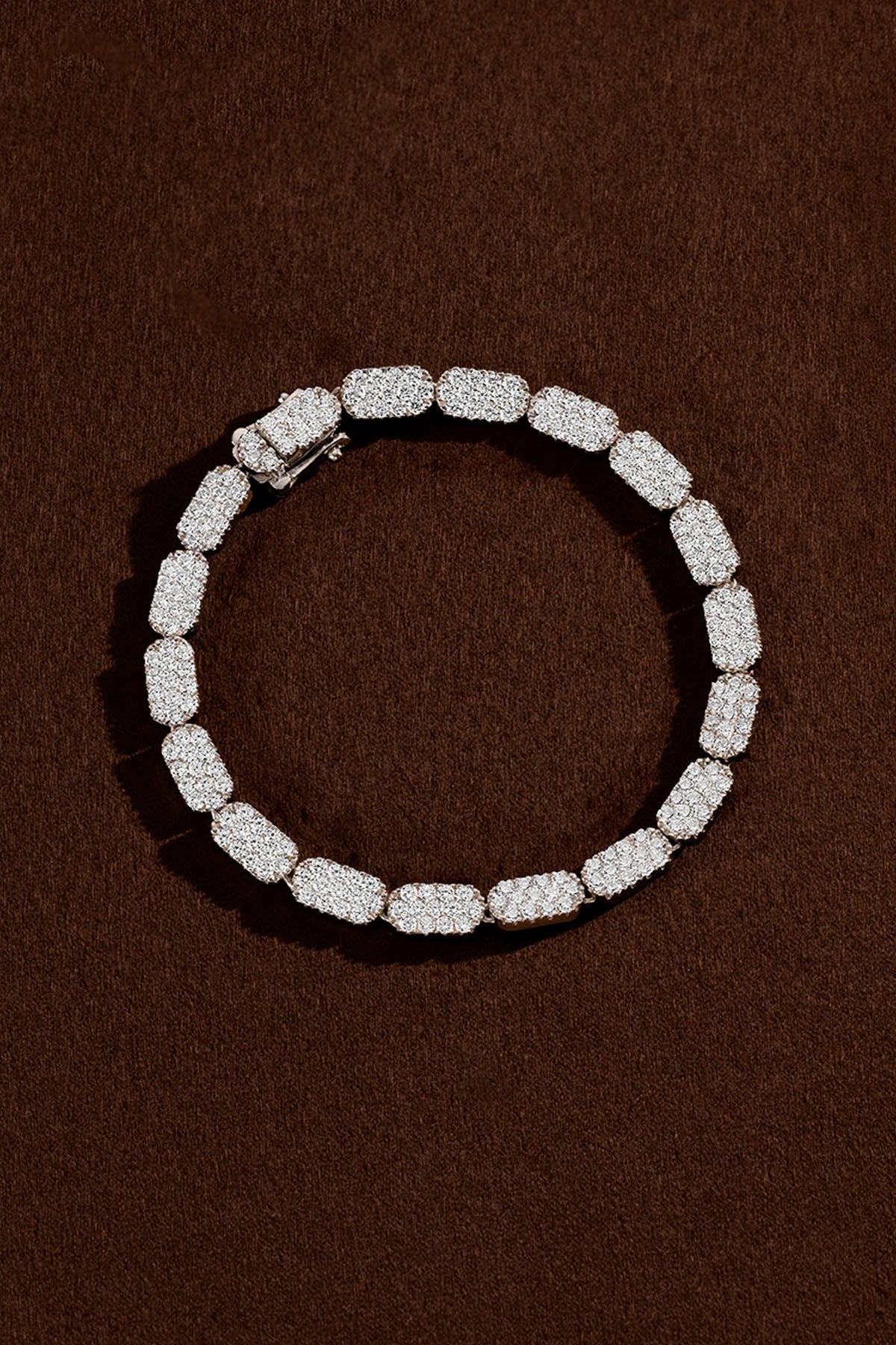 APM Monaco Dainty Pavé Silver Bracelet in Silver