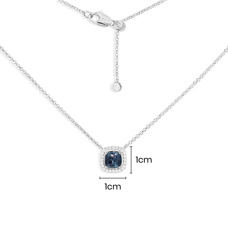 Adjustable Necklace with Square Stone