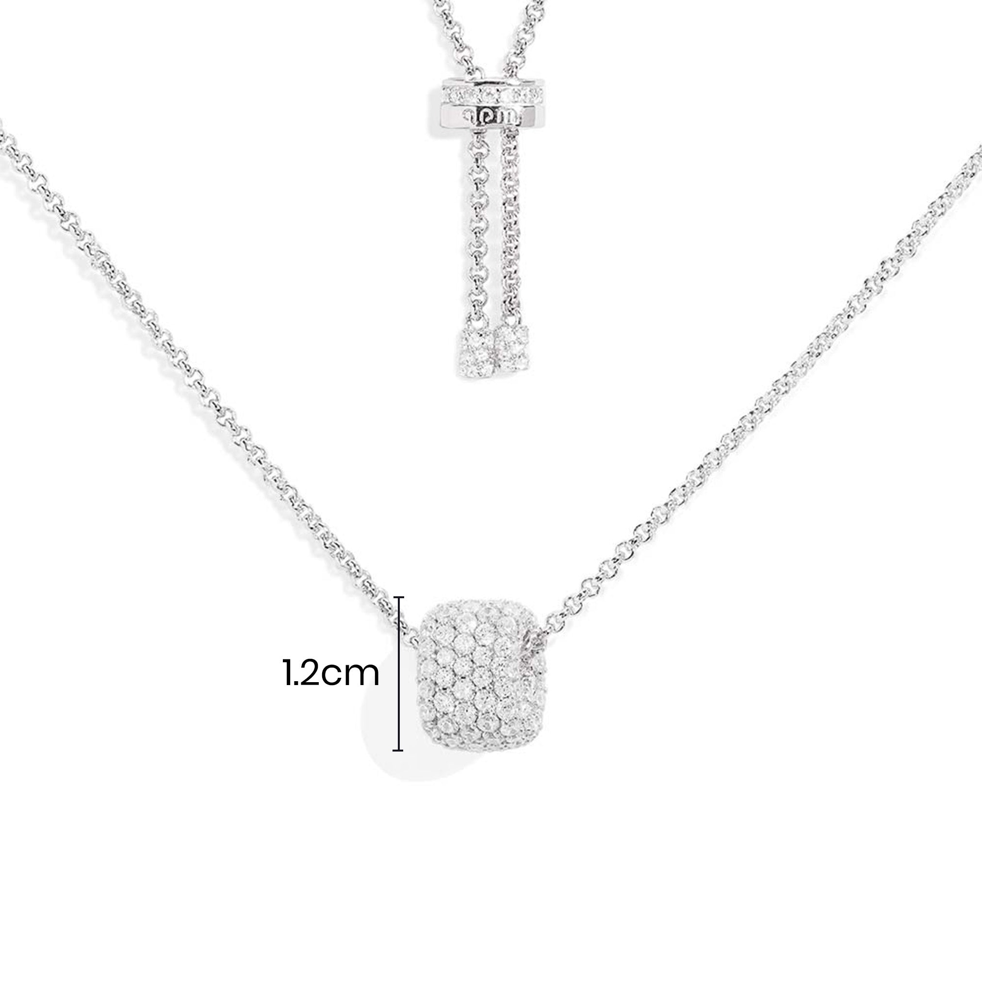 Adjustable Necklace with Pavé Ring - APM Monaco