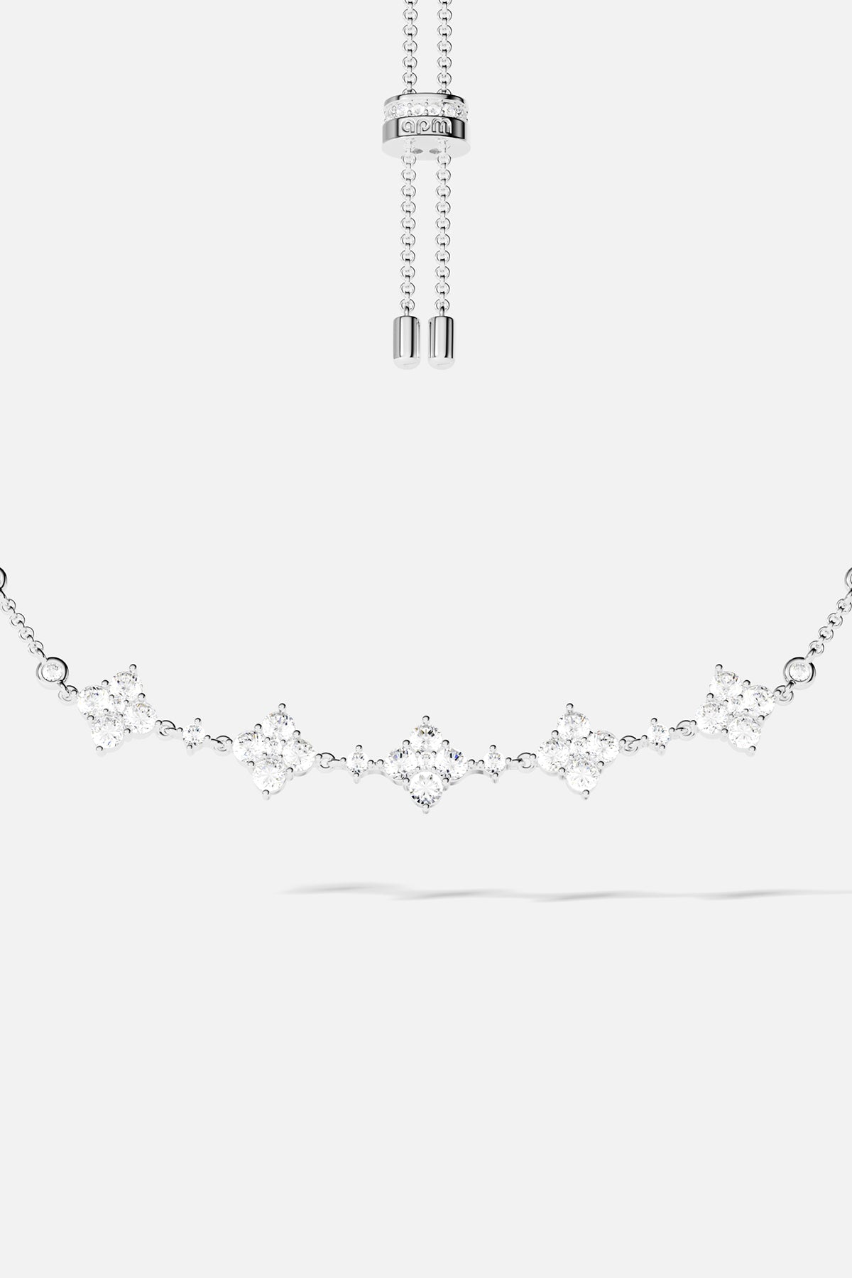 APM Monaco Spark Adjustable Necklace in Silver