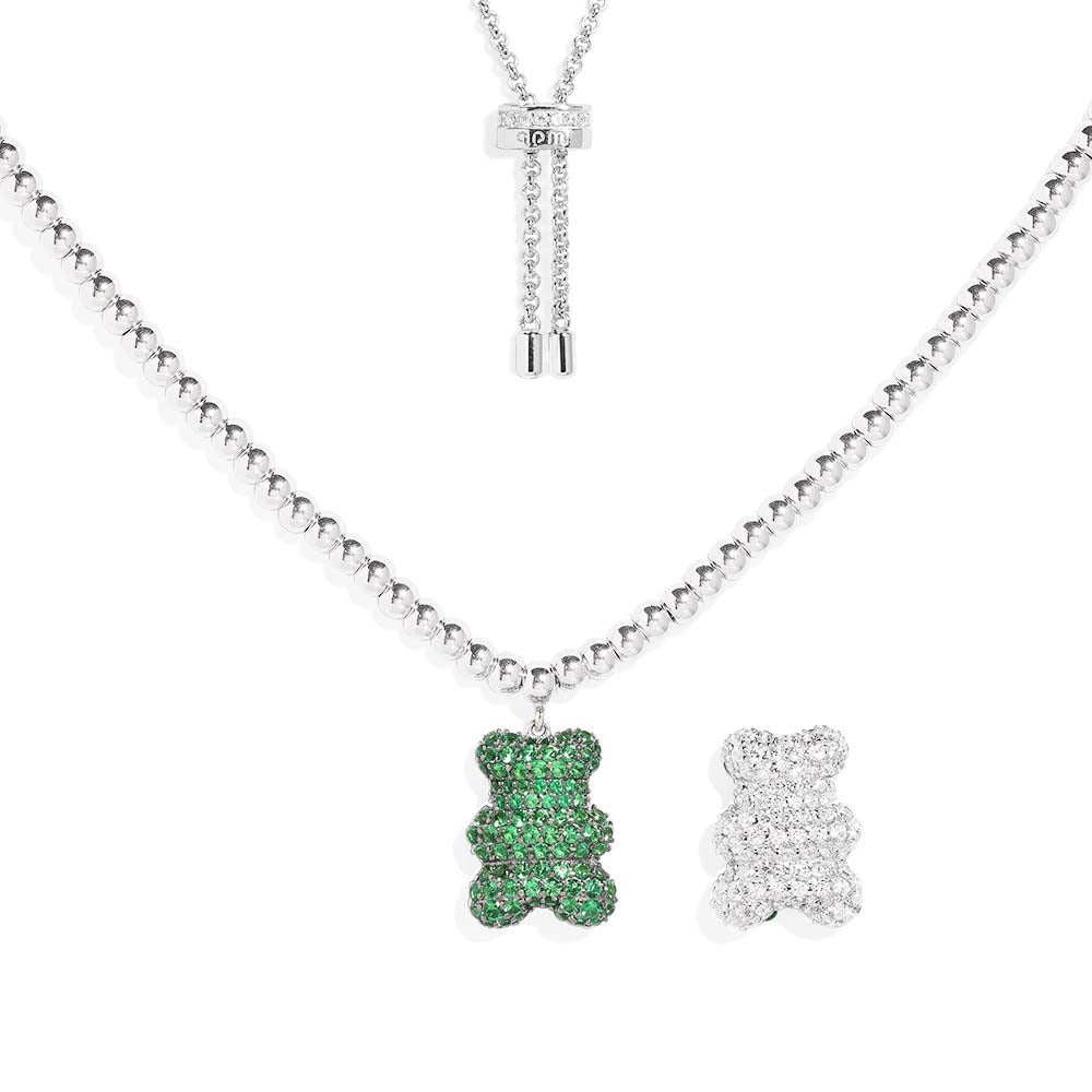 Baby Mint Yummy Bear Adjustable Necklace | APM Monaco