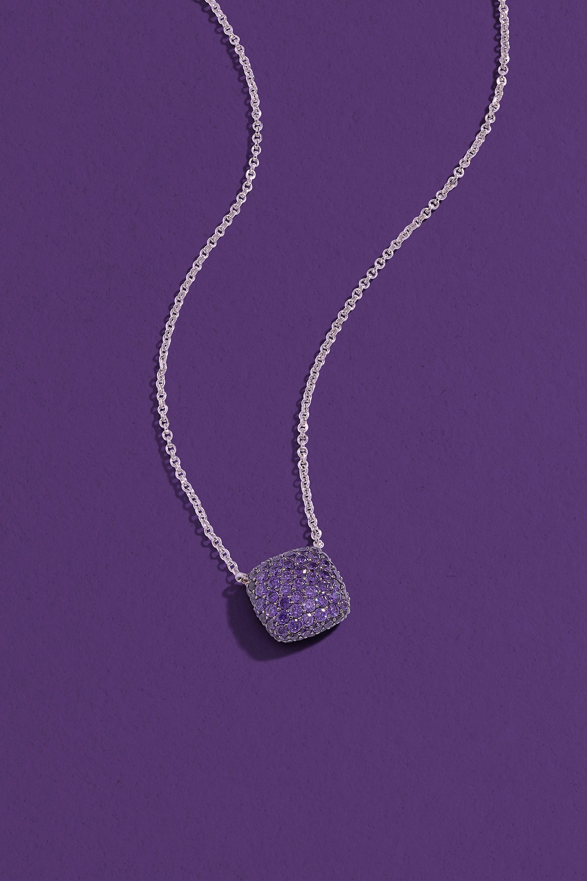 Purple Square Adjustable Necklace - APM Monaco