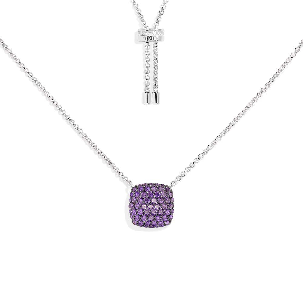 Purple Square Adjustable Necklace - APM Monaco