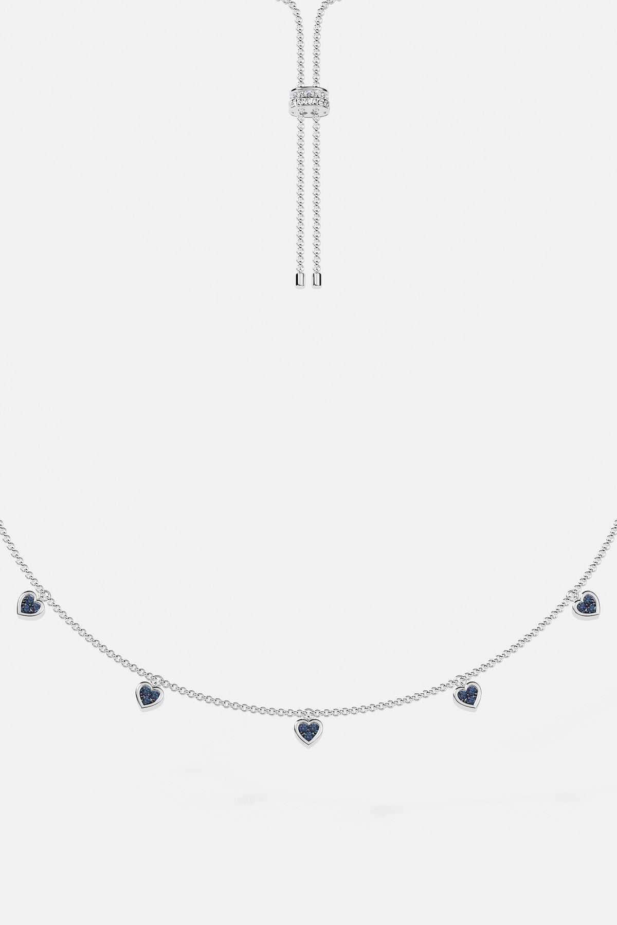 Blue & White Heart Adjustable Necklace - APM Monaco