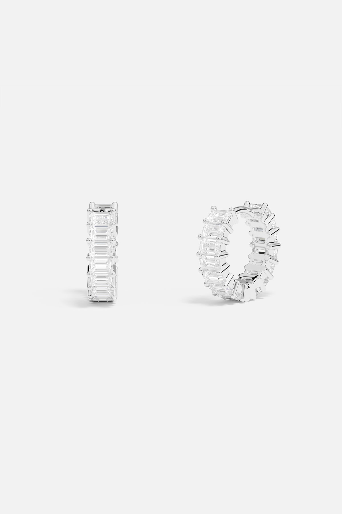 APM Monaco Small Eclat Hoop Earrings in Silver