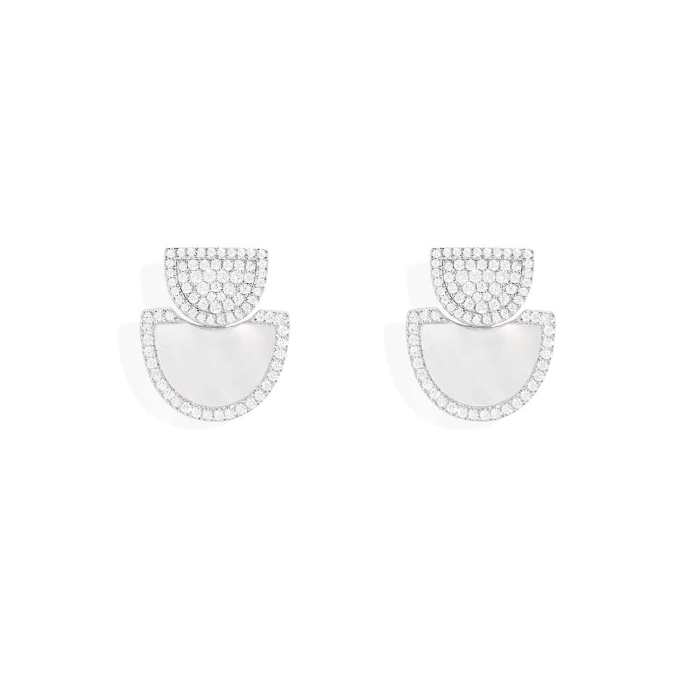 Half Moon Earrings with Nacre - APM Monaco