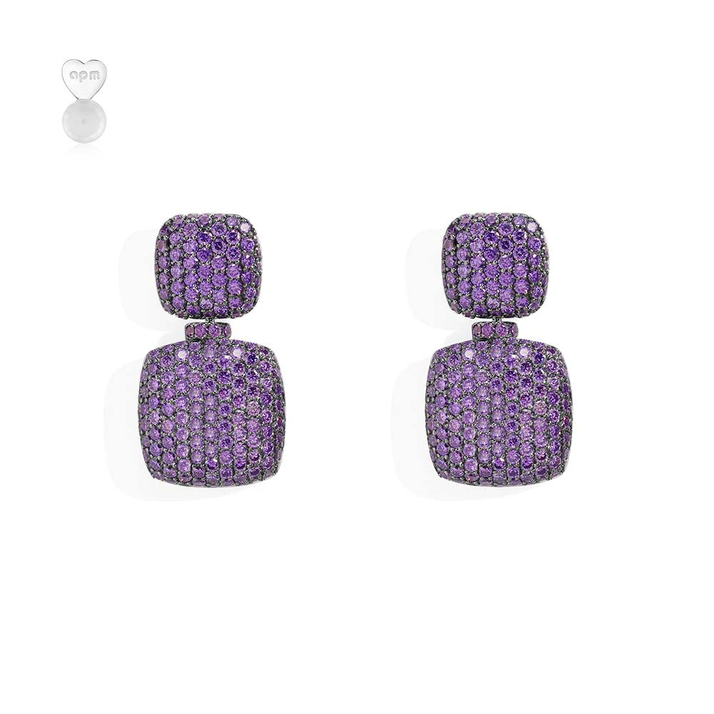 Purple Square Earrings - APM Monaco