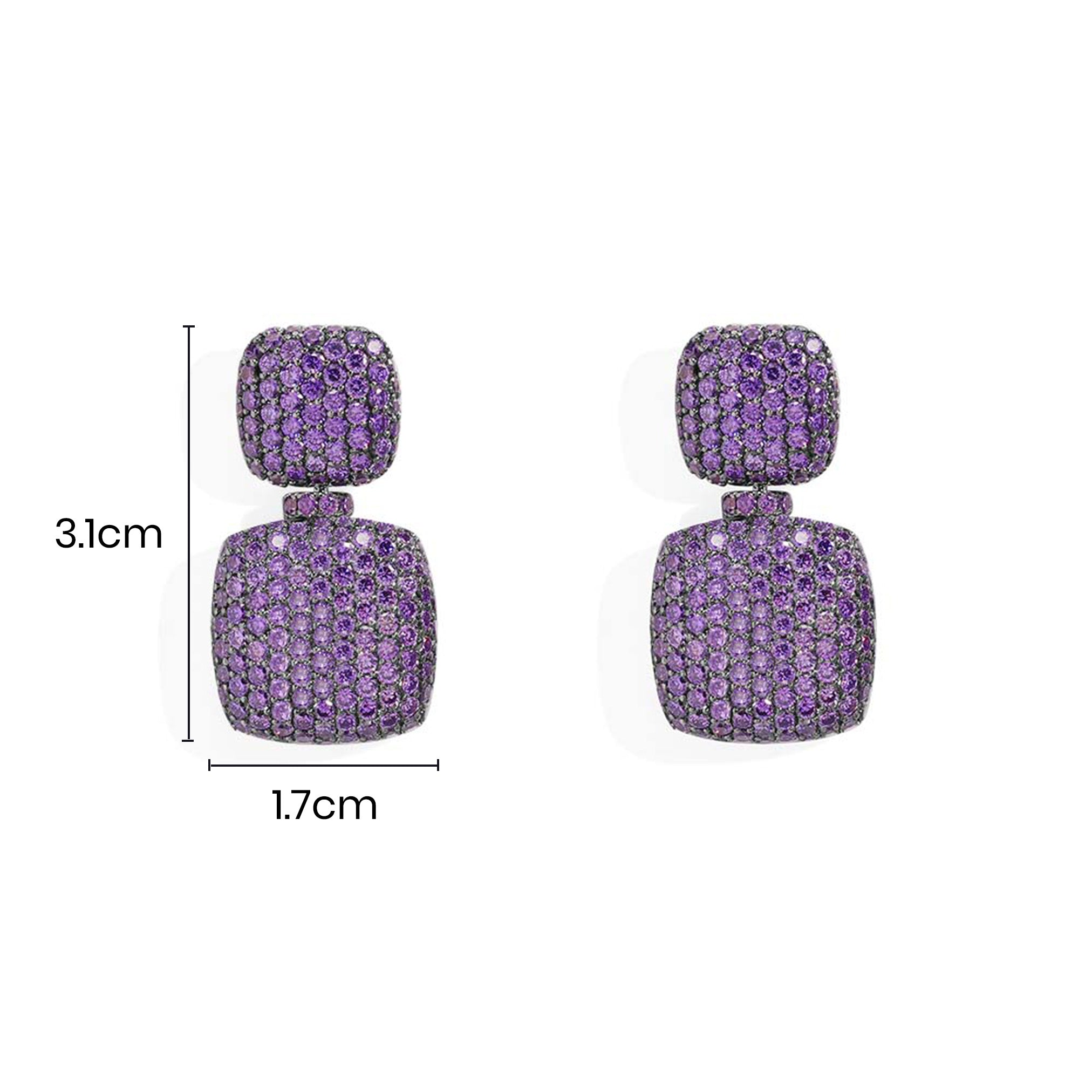 Purple Square Earrings - APM Monaco