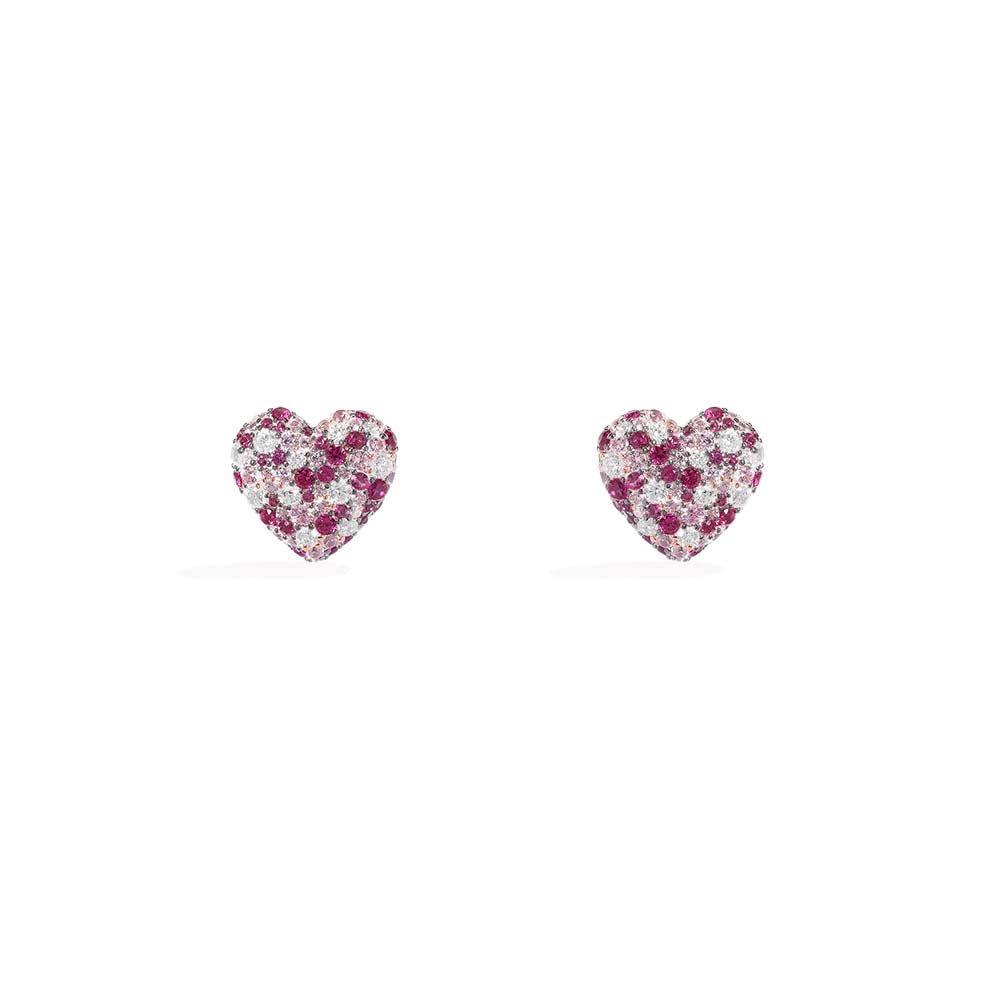 Fuchsia Heart Earrings - APM Monaco