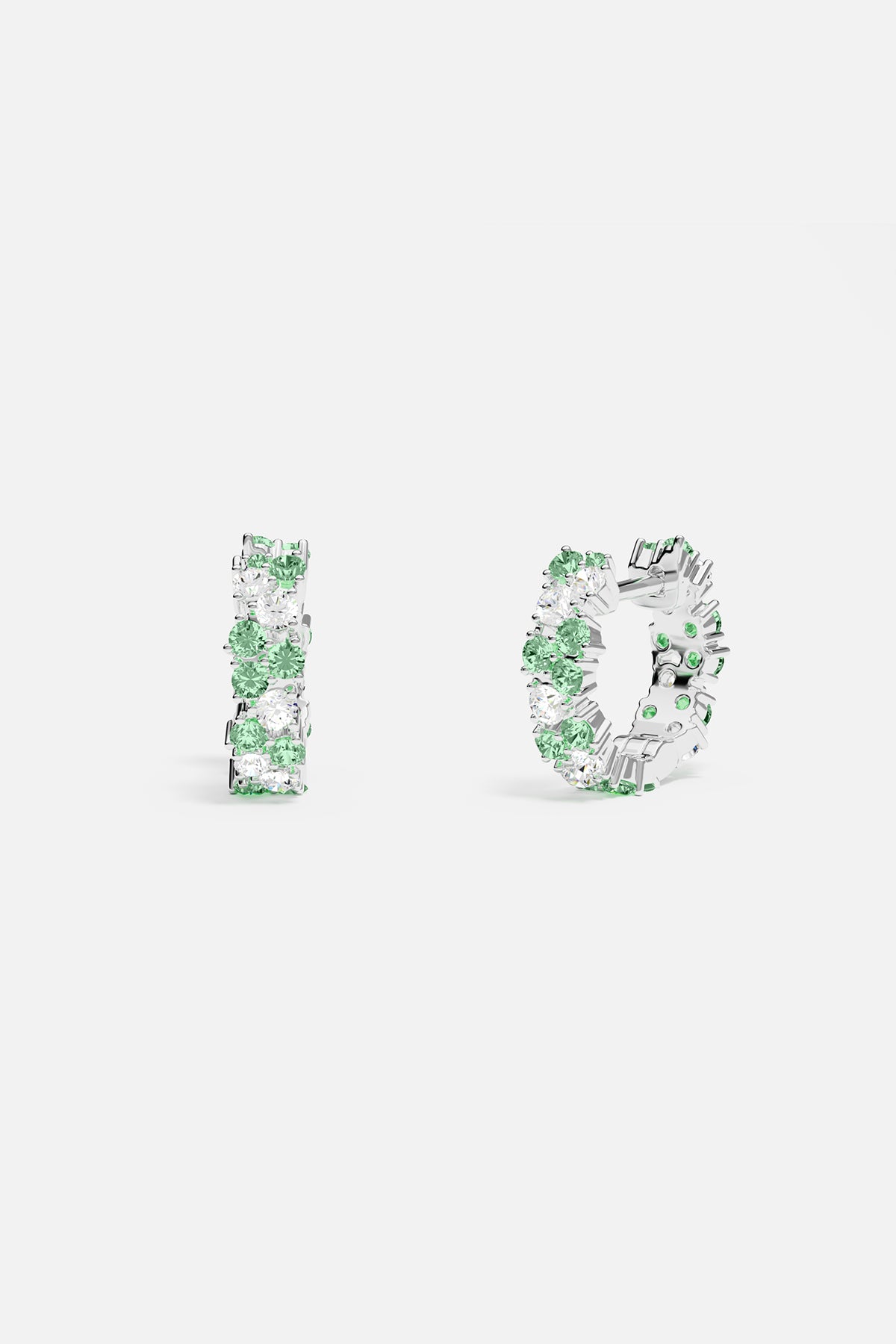 Pastel Green Drop Huggie Earrings