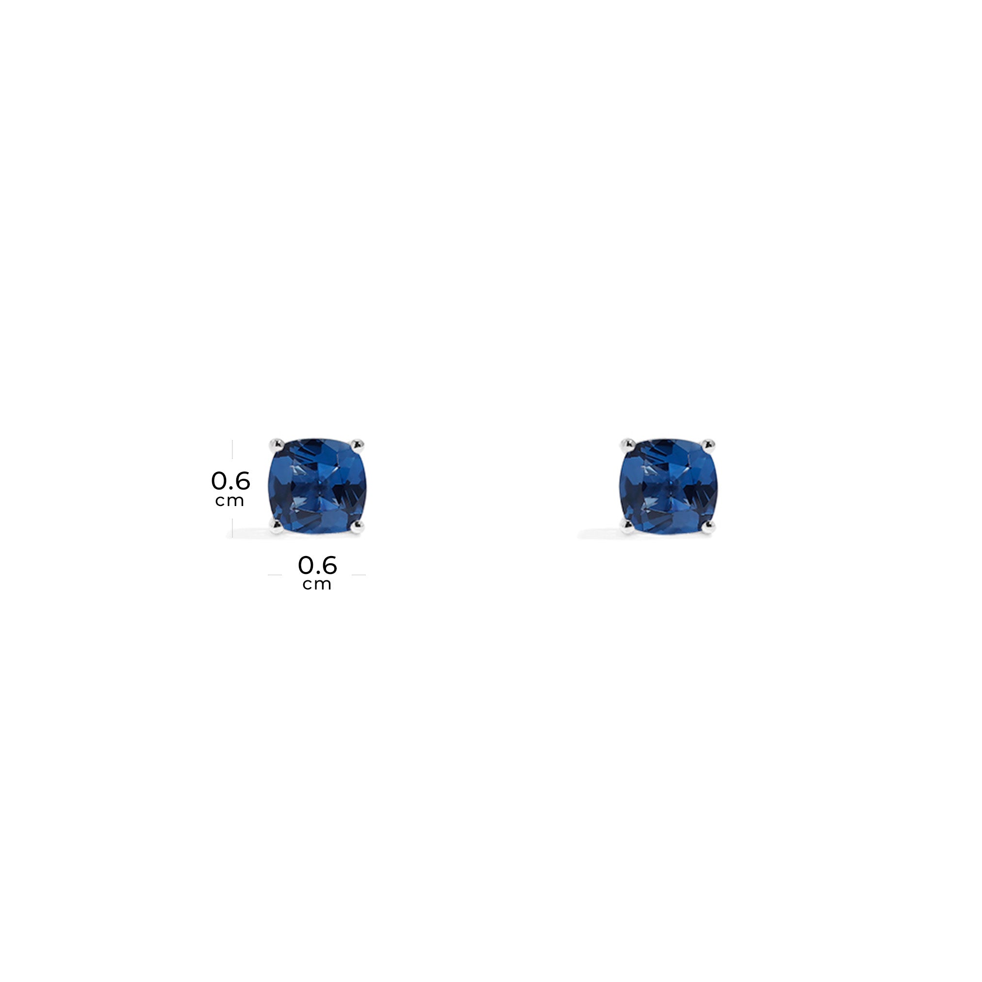 Blue Square Stud Earrings - APM Monaco