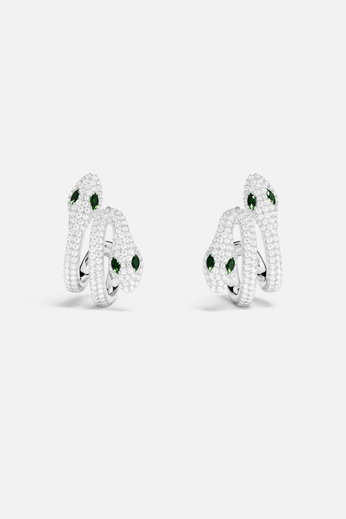 Intertwined Pavé Kaa Earrings