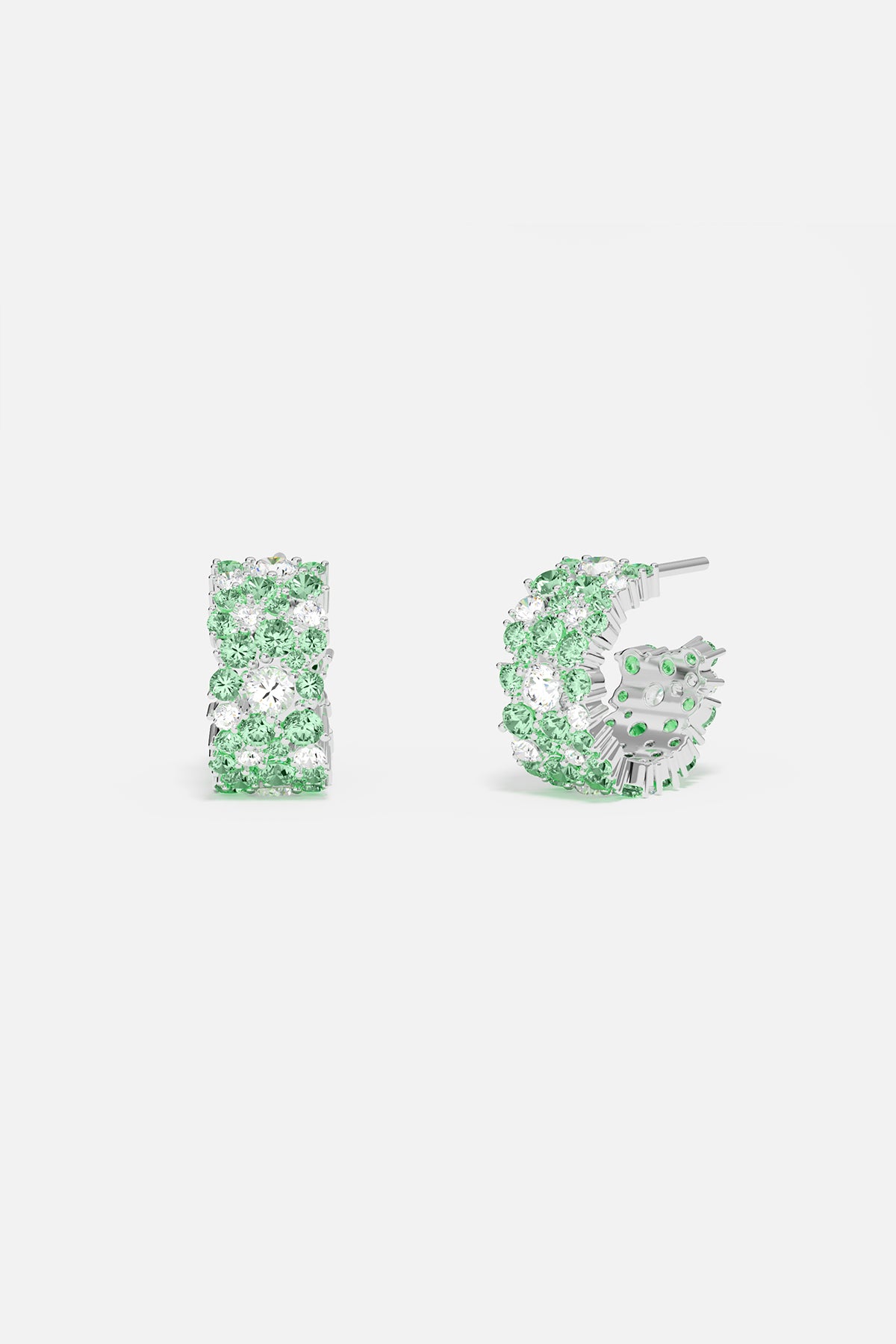 Pastel Green Drop Huggie Earrings