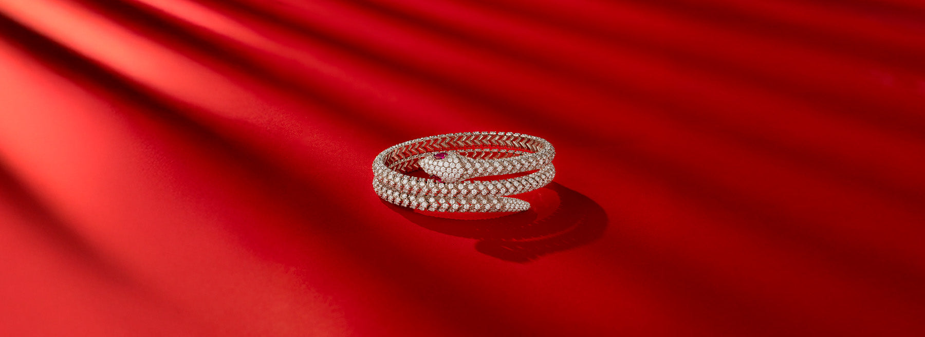 APM Monaco Hiver Pavé Kaa Double Wrap-Around Bangle