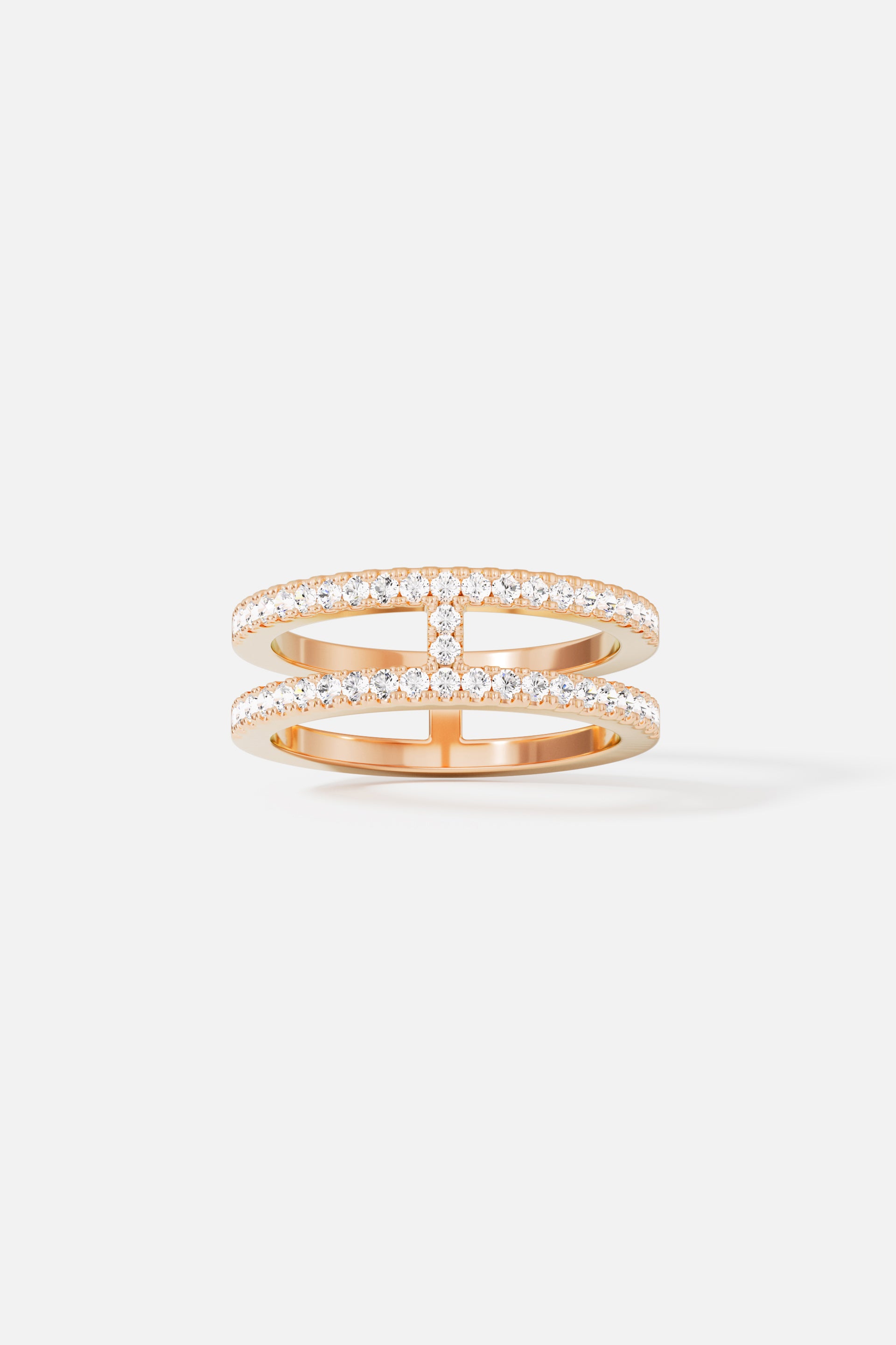 Double Line Pavé Ring