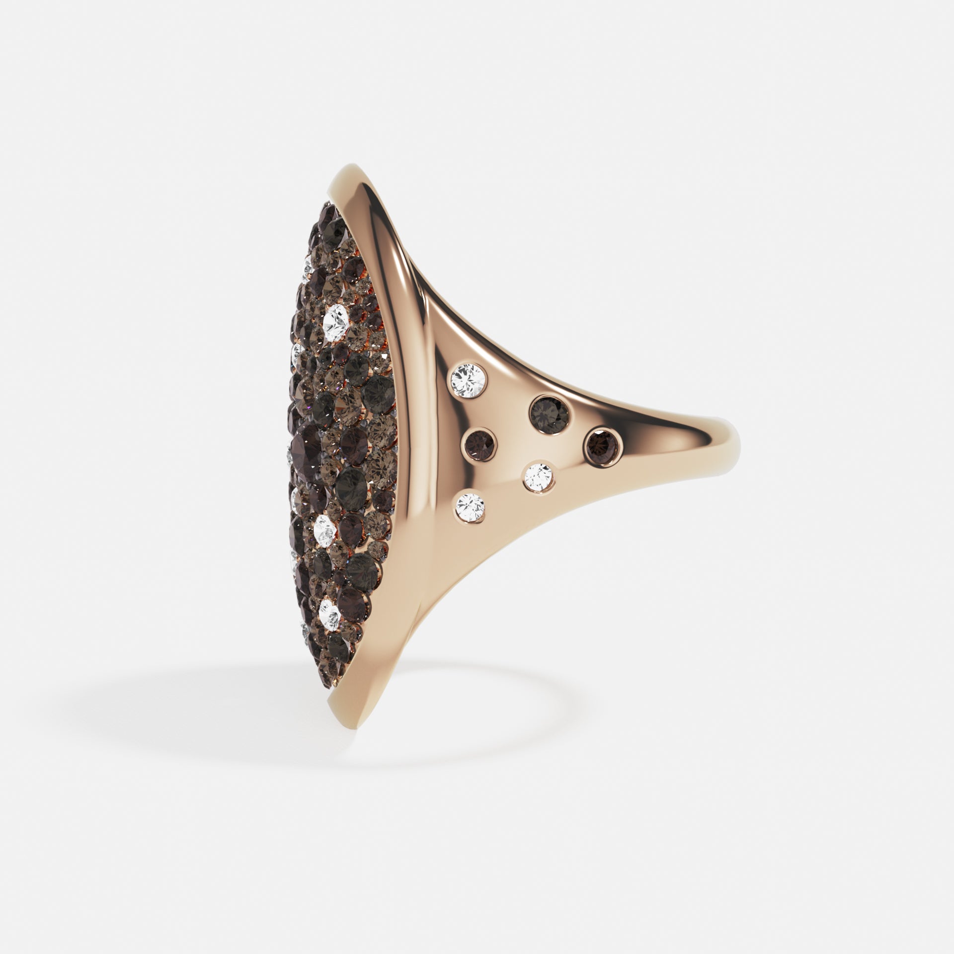 Pavé Chocolate Rose Gold Ring