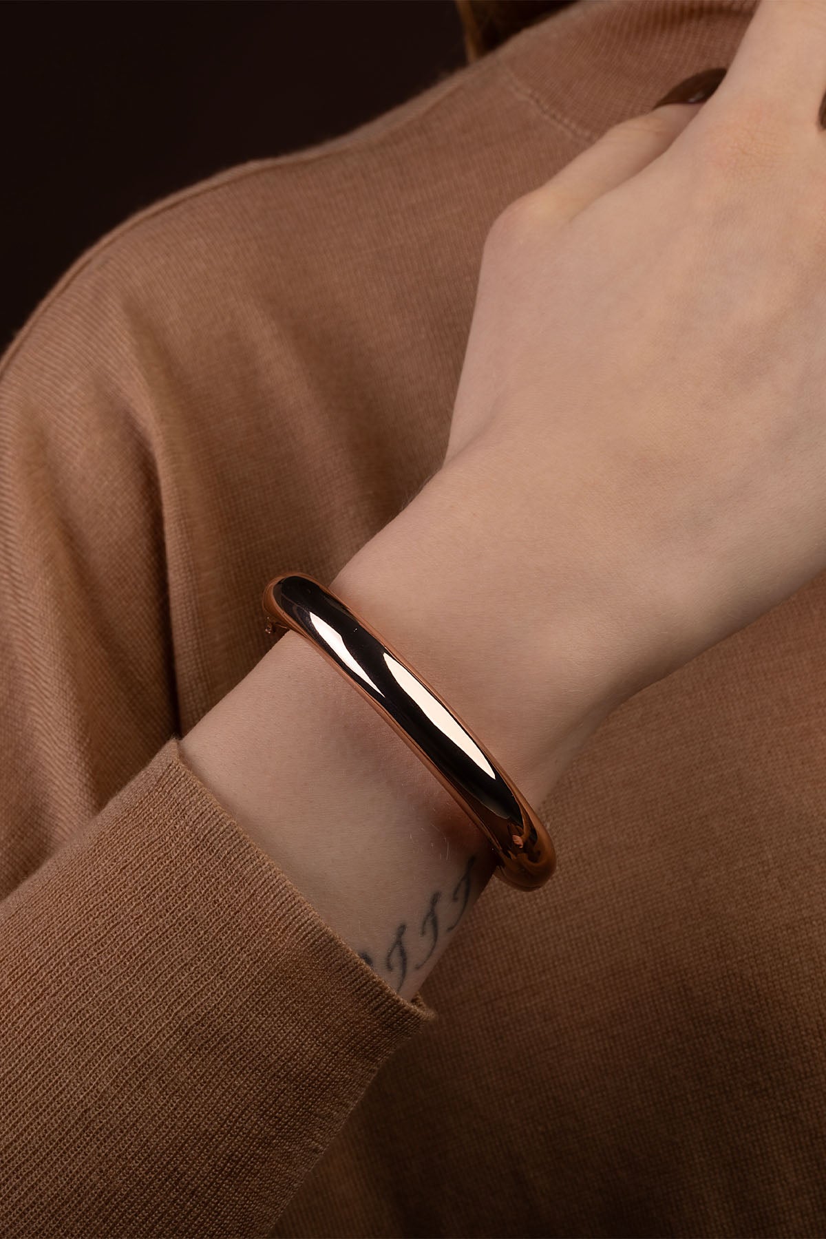 APM Monaco Bold Rose Gold Bangle in Rose Gold