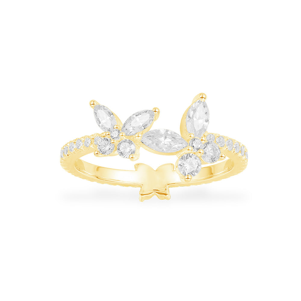 APM Monaco Butterfly Ring in Yellow Gold