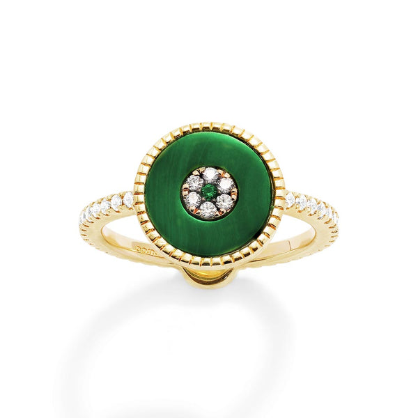 Malachite Lucky Eye Ring APM Monaco