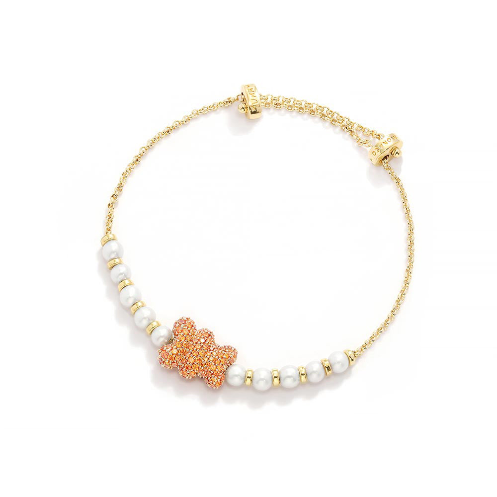 BABY JUICE Yummy Bear Adjustable Bracelet with Pearls - APM Monaco