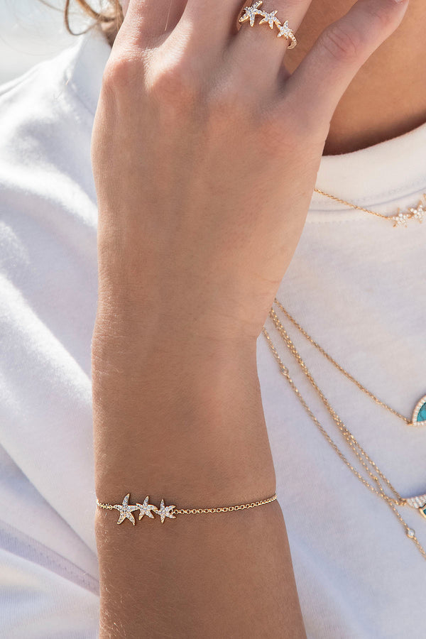 APM Monaco Sea Star Adjustable Bracelet in Yellow Gold