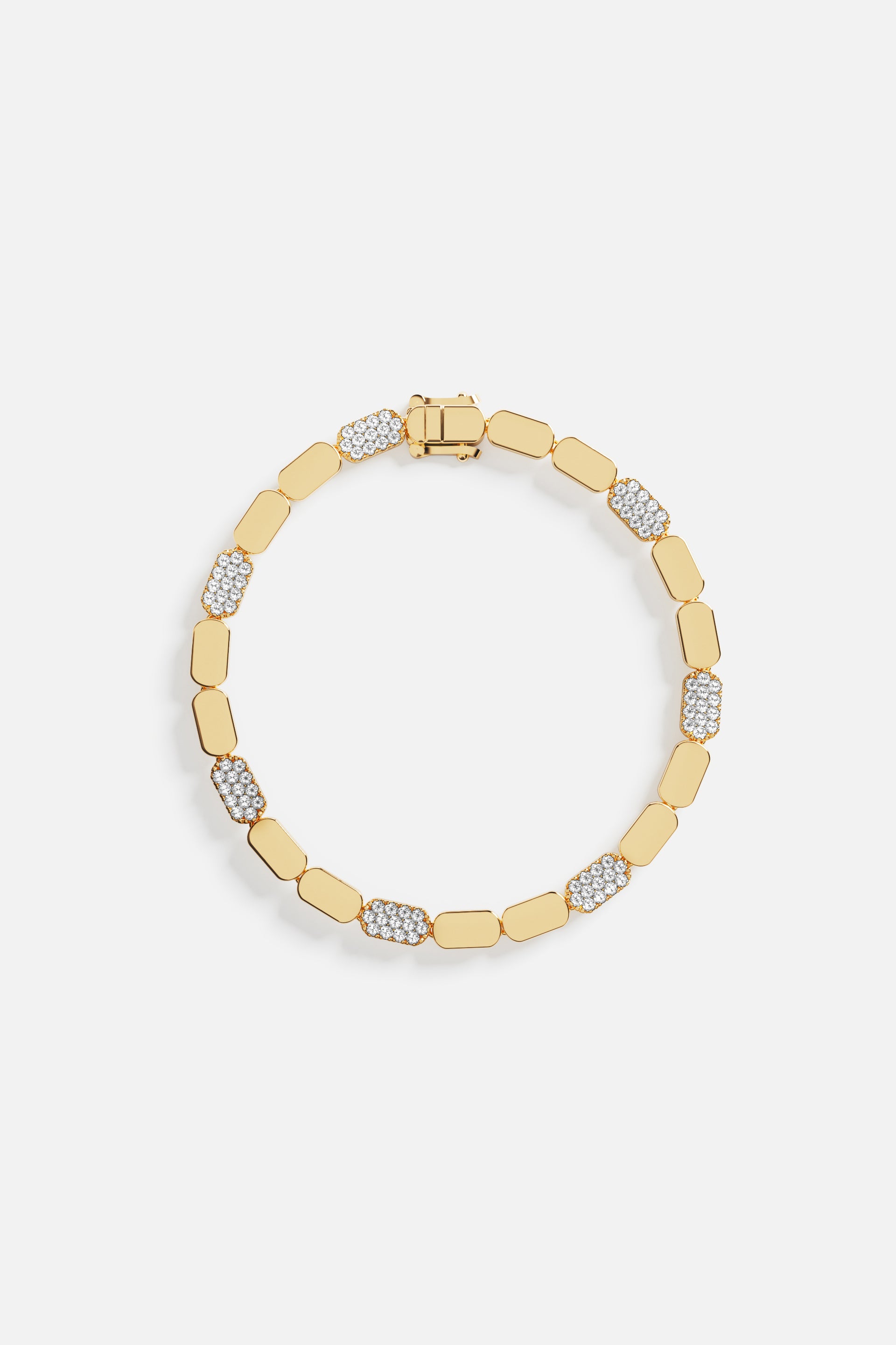 Bracelet Or Jaune Pavé