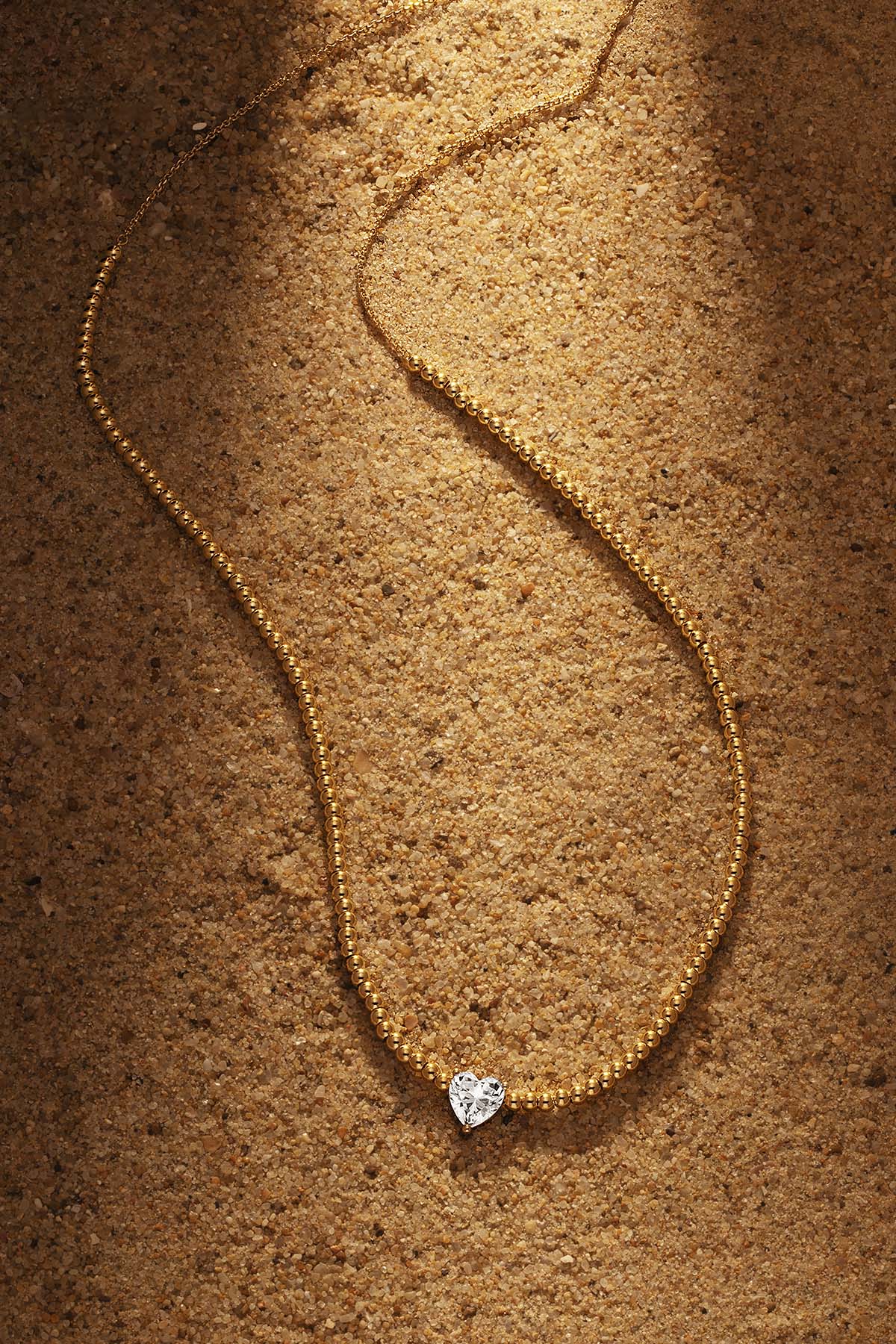 APM Monaco Heart Adjustable Necklace in Yellow Gold
