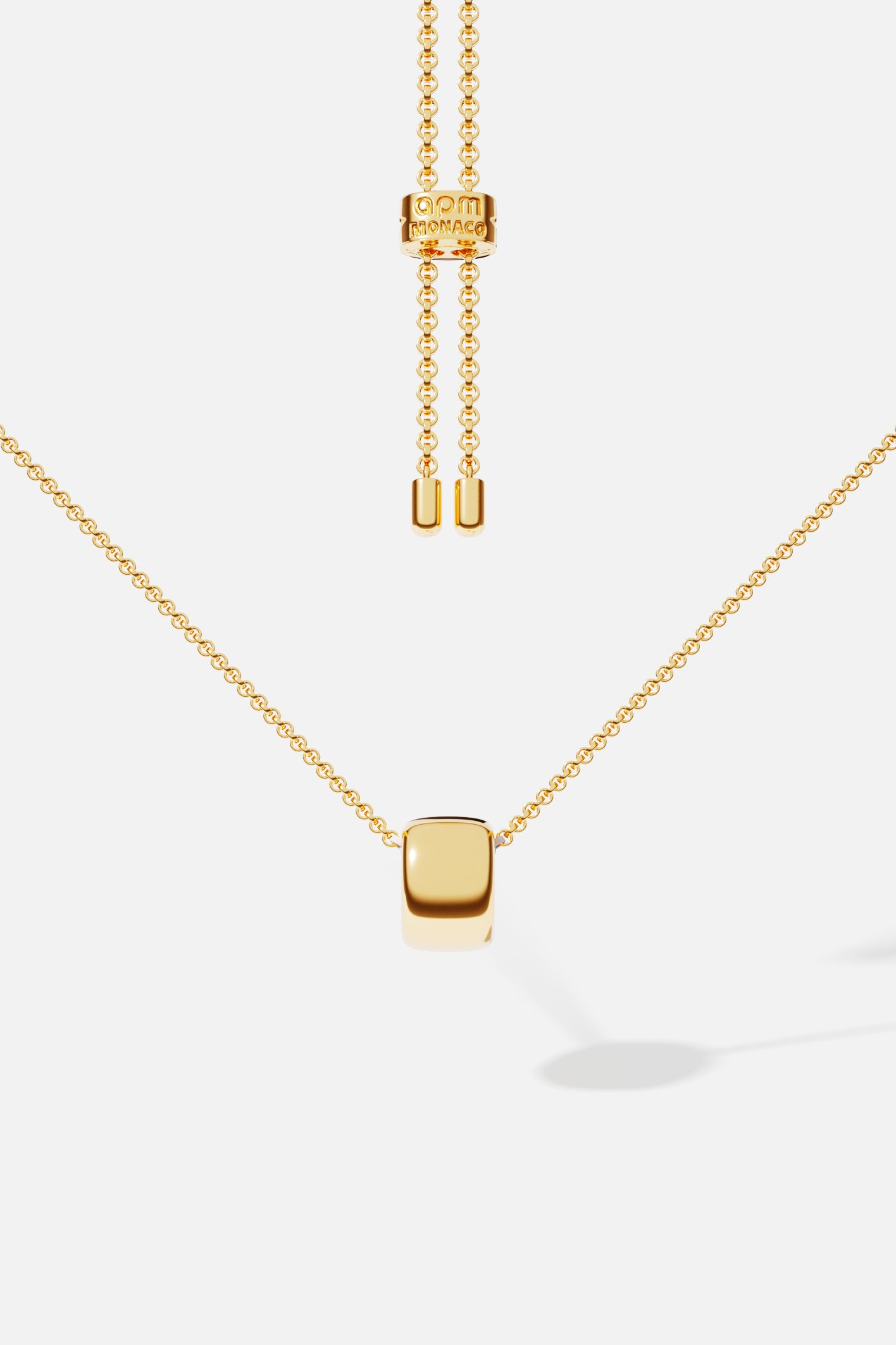 Chunky Gold Pendant Adjustable Necklace