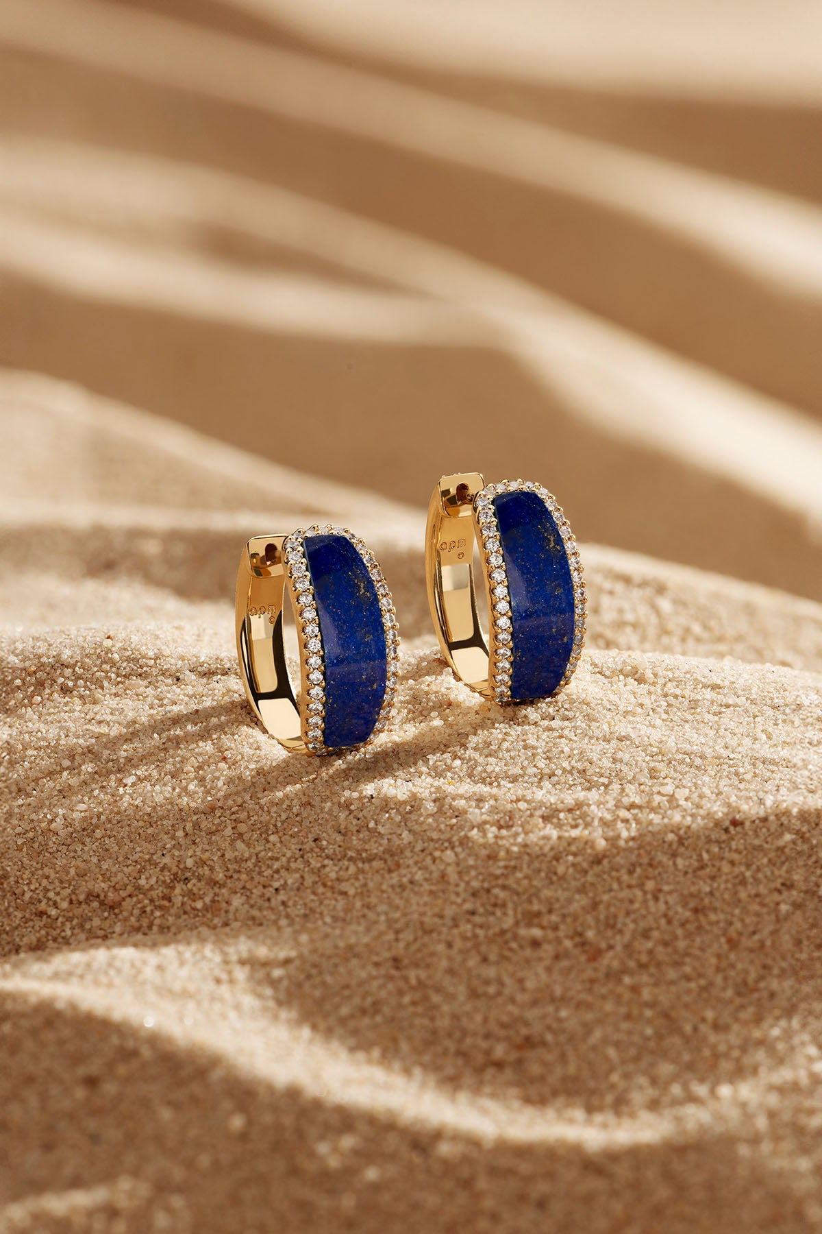 Lapis Lazuli Hoop Earrings - APM Monaco