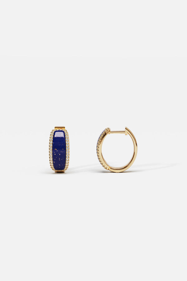 Lapis Lazuli Hoop Earrings