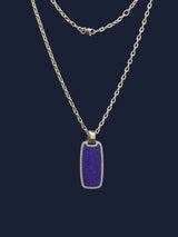 Collar Cadena Medalla Lapis Lazuli