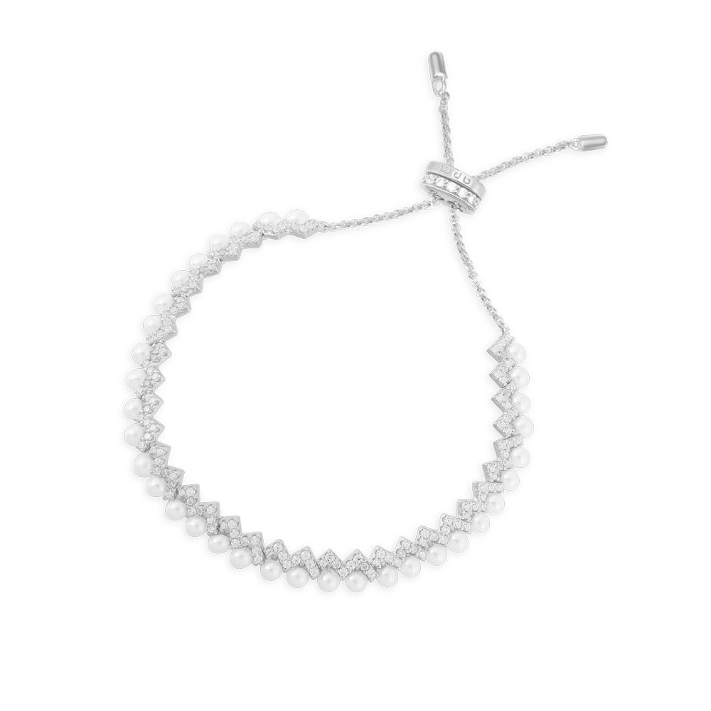 Up and Down Adjustable Bracelet with Pearls - APM Monaco