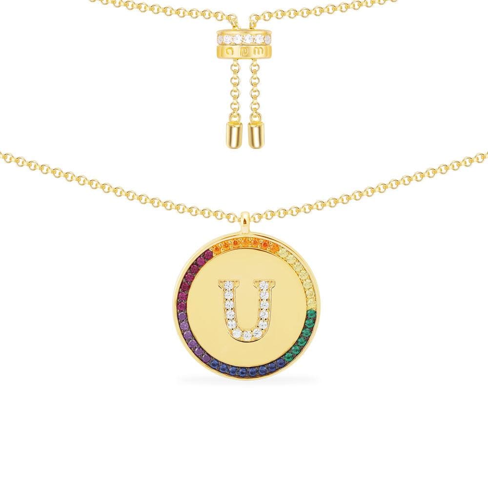 Rainbow Alphabet Adjustable Necklace - APM Monaco