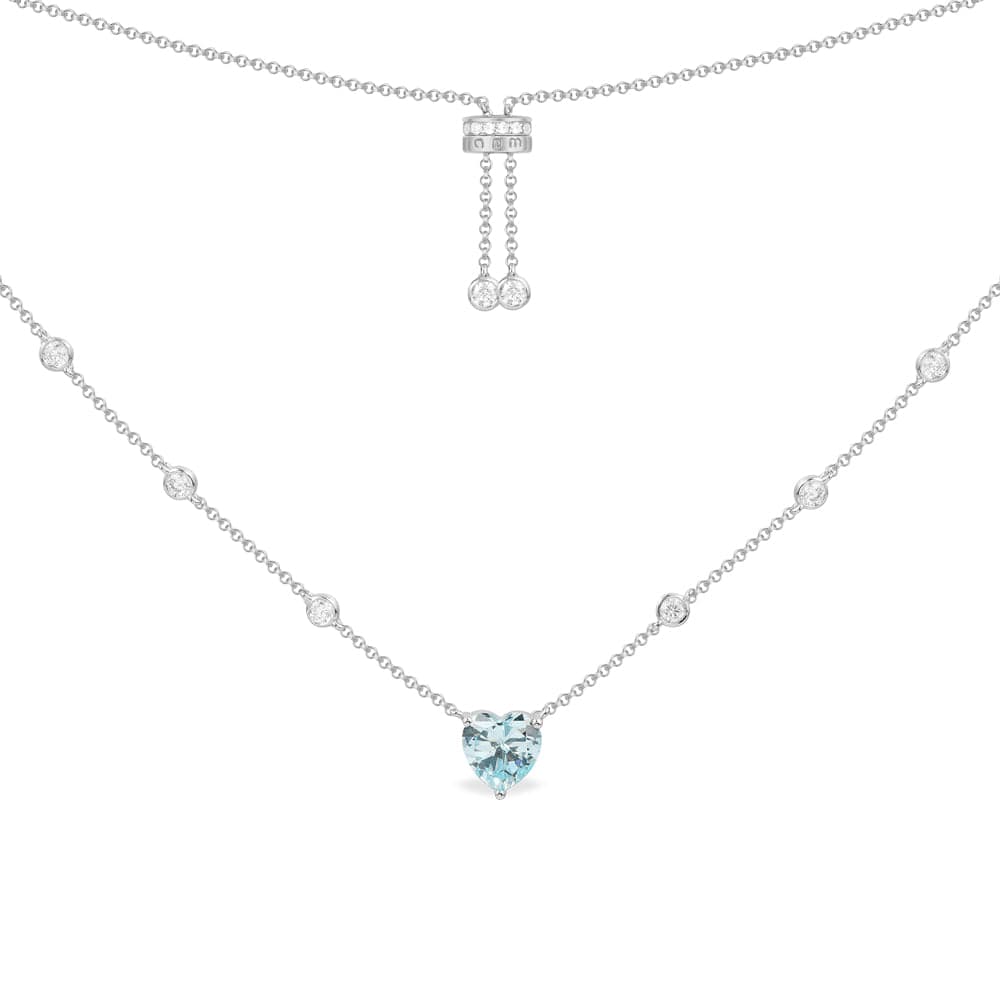 Blue Heart Adjustable Necklace - APM Monaco